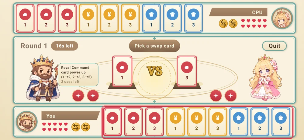 If you swap, pick a card